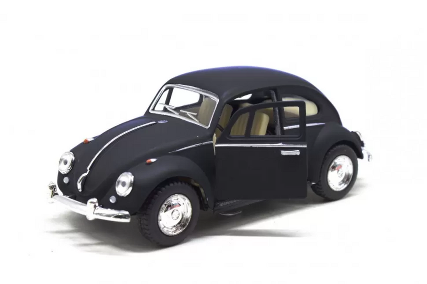 Машинка коллекционная Volkswagen Beetle KT5057WM, инерционная (Черный) фото