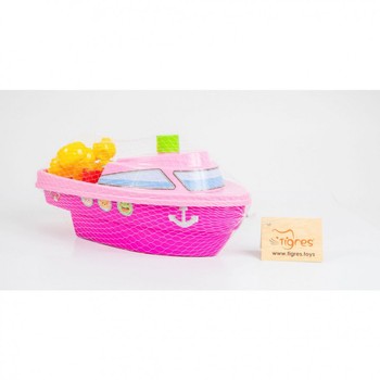 Игрушка для купания "Кораблик" 39379, 3 цвета (Розовый) фото