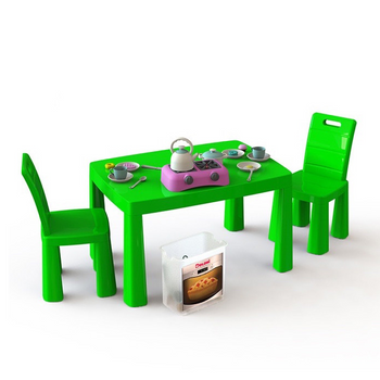 Игровой набор Кухня детская DOLONI-TOYS 04670/1 (34 предмета, стол + 2 стульчика) (04670/1) фото