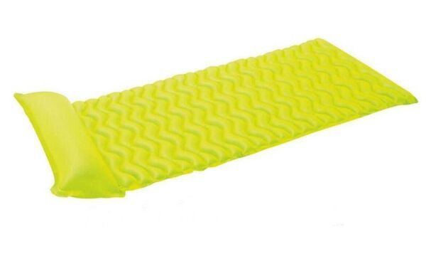 Надувний матрац для плавання intex 58807 з подушкою (Жовтий) фото