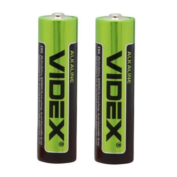 Батарейка лужна Videx Alkaline LR06/AA блістер 2 штуки пальчики фото
