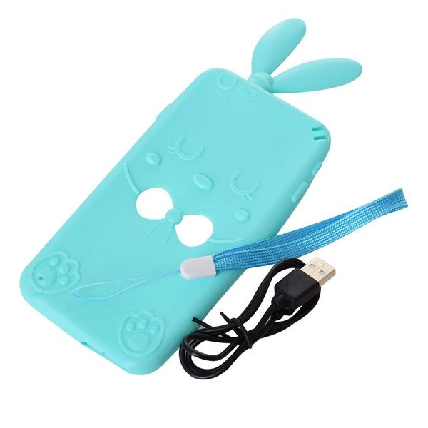 Дитячий інтерактивний телефон 668-15 в чохлі (Блакитний) фото