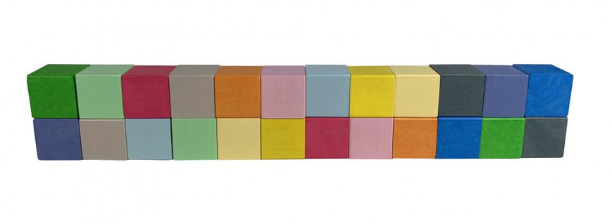 Развивающие кубики цветные 11221 деревянные фото