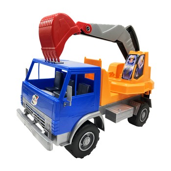 Дитяча машинка Екскаватор Х2 ORION 495OR з рухомим ковшем (Синій) фото