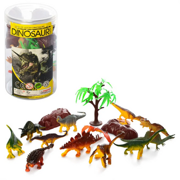 Ігровий набір динозаврів 633D 12 шт, в колбі фото