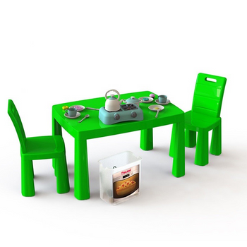 Игровой набор Кухня детская DOLONI-TOYS 04670/1 (34 предмета, стол + 2 стульчика) (04670/2) фото