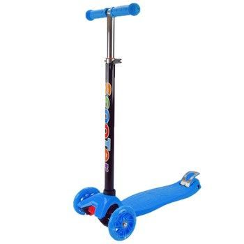 Самокат дитячий 3-х колісний Scooter Maxi SC2401(Blue) колеса що світяться, синій фото