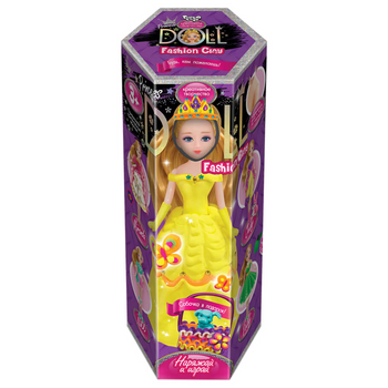 Набор креативного творчества Princess Doll CLPD-01 воздушный пластилин (Желтое платье) фото