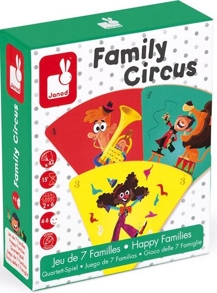 Карточная игра Happy Families (Веселые Семейки) Цирк, Janod фото