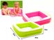 Дитячий басейн для малюків квадратний рожевий Intex 57100 фото 5 з 5