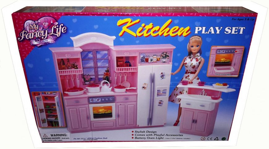 Кухня для кукол типа Барби Gloria 24016 со светом фото