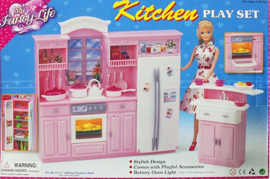 Кухня для кукол типа Барби Gloria 24016 со светом фото