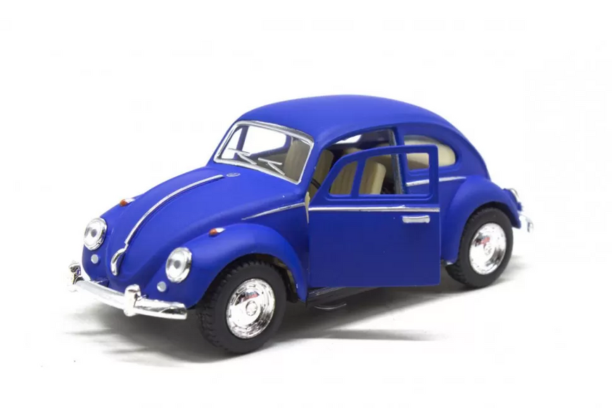 Машинка коллекционная Volkswagen Beetle KT5057WM, инерционная (Синий) фото