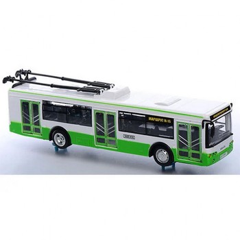 Модель троллейбуса 9690AB инерционный (Зелёный) фото