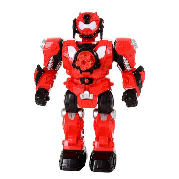 Іграшковий робот на радіоуправлінні 27110, ходить, їздить, стріляє, 33 см (Червоний) фото
