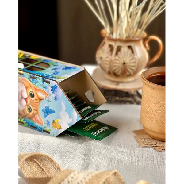 Чайний будиночок "Рудий котик" Ubumblebees (ПСФ156) PSF156 дерев'яний фото
