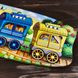 Дерев'яний сортер "Веселий паровозик-3 вагони" Ubumblebees (ПСФ019) PSF019 пазл-вкладиш фото 2 з 6
