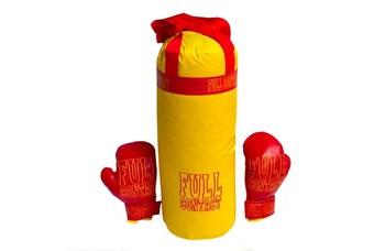 Детский боксерский набор с перчатками 0004DT БОЛ "Full" Желтый фото