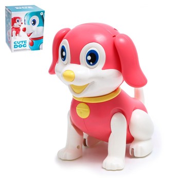 Іграшка собака 976A на батарейках (Рожевий) фото