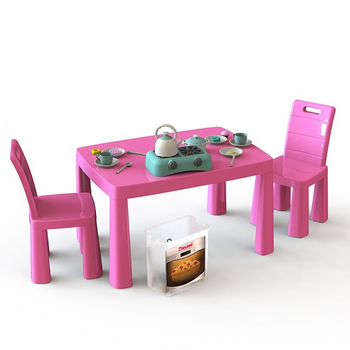 Игровой набор Кухня детская DOLONI-TOYS 04670/1 (34 предмета, стол + 2 стульчика) (04670/5) фото