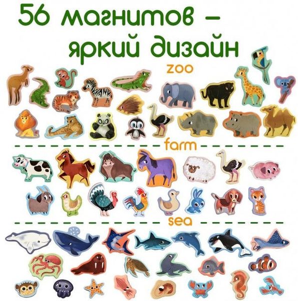 Набір магнітів Світ тварин Magdum ML4031-60 EN фото
