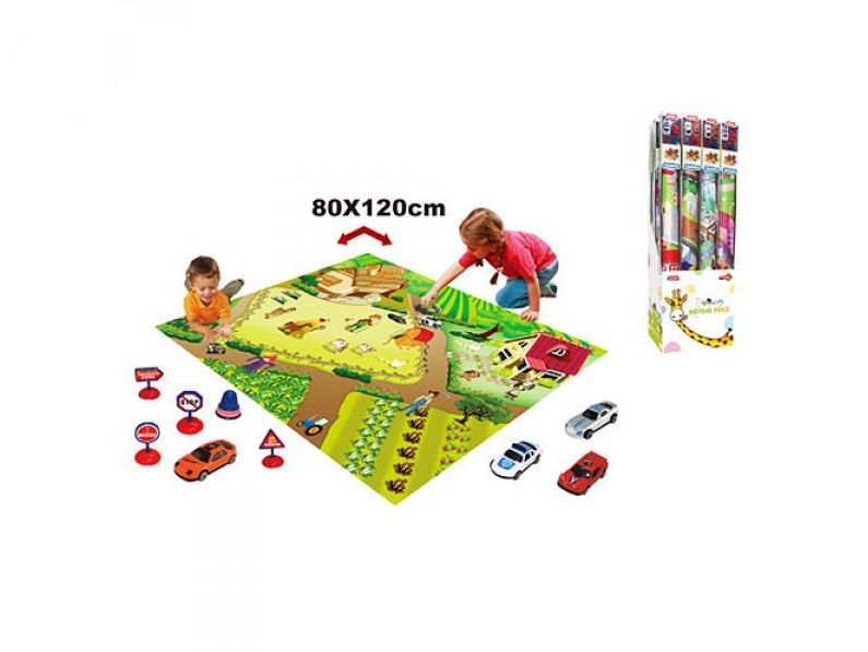Дитячий ігровий килимок з машинками 019A-30C килимок 80х120 см фото