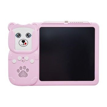 Планшет для малювання LCD Writing Tablet + озвучена абетка Монтессорі Y5-2AB 255 карток Рожевий фото