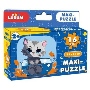 Дитячі пазл "Котик 1" Maxi-Puzzle ME5032-02, 16 елементів 23х21 см фото