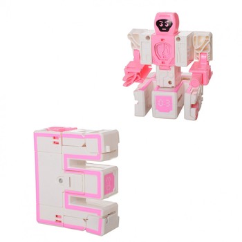 Игрушечный трансформер D622-H090 робот+буква (Косметолог (Розовый)) фото