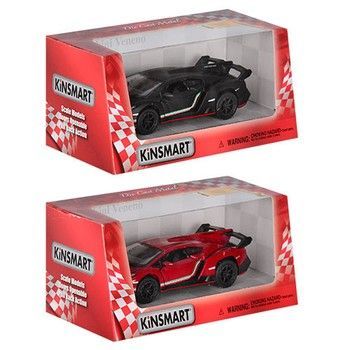 Детская коллекционная машинка Lamborghini Veneno KT5367W инерционная Красный фото