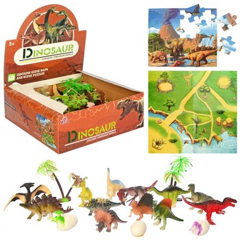 Игровой набор Динозавры 136MR, 3 яйца пазлы, игровое поле фото
