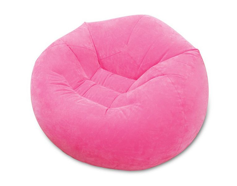 Надувное кресло 68569 велюровое (Розовый) фото