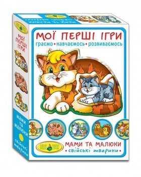 Детская настольная игра Мамы и малыши 81091 домашние животные фото