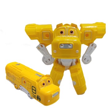 Детский трансформер 2189 Робот-поезд (Желтый) фото