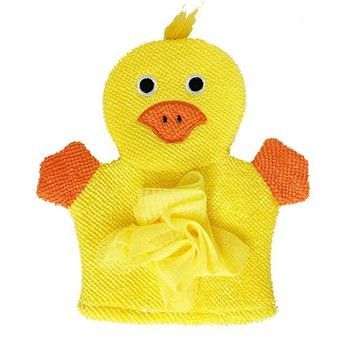 Мочалка-перчатка для купания малышей MGZ-0911(Yellow) Утенок фото