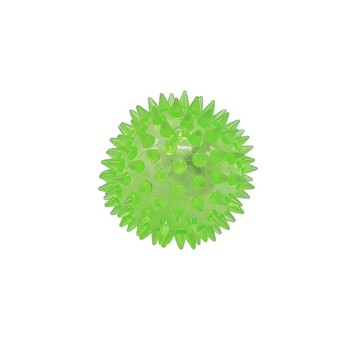 М'яч масажний MS 1137-1 6,5 см, пищалка, світлові ефекти (Зелений) фото