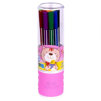 Набір ручок із фетру в трубі з 12 кольорів 1668-12 (рожевий) фото