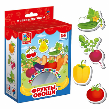 Игра для малышей "Овощи, фрукты" VT3106-03 на магнитах фото