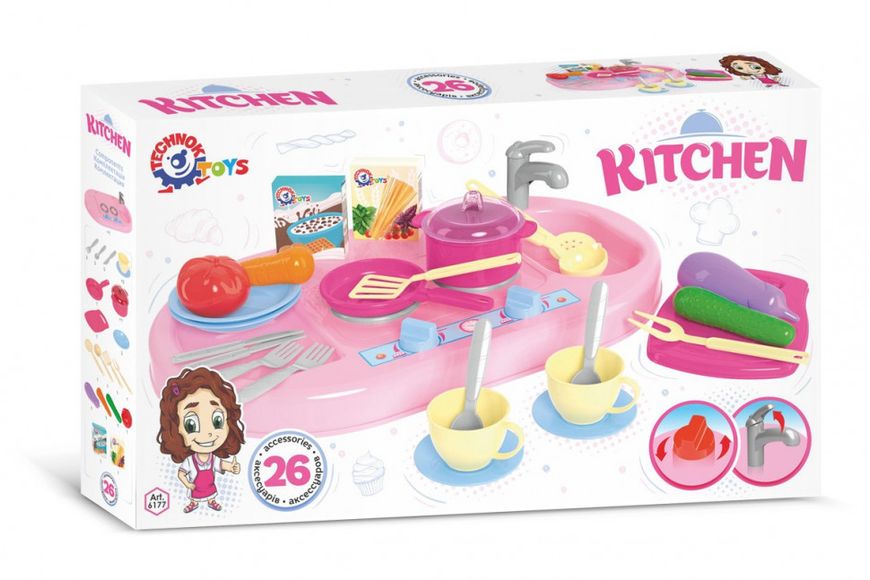 Детский игровой набор Кухня 6177TXK, 26 предметов фото