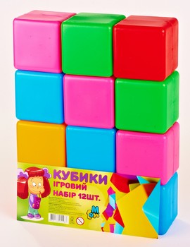 Детские игровые кубики Большие 14067K, 12 шт. в наборе фото