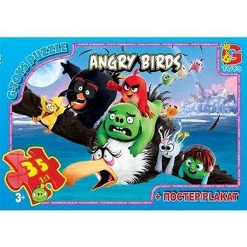 Дитячий пазл класичний "Angry Birds" B001031 постер 35 елементів фото