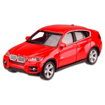 Машина металева BMW X6 "WELLY" 44016CW масштаб 1:43 (Червоний) фото