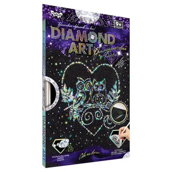 Комплект креативного творчества DAR-01 DIAMOND ART (Совы на ветке) фото