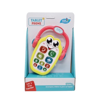 Дитячий музичний Телефон 899 15,5 см, звук, світло (Жовтий) фото