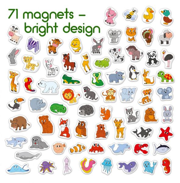 Дитячий набір магнітів магнітна історія тварини ml4032-01 en фото
