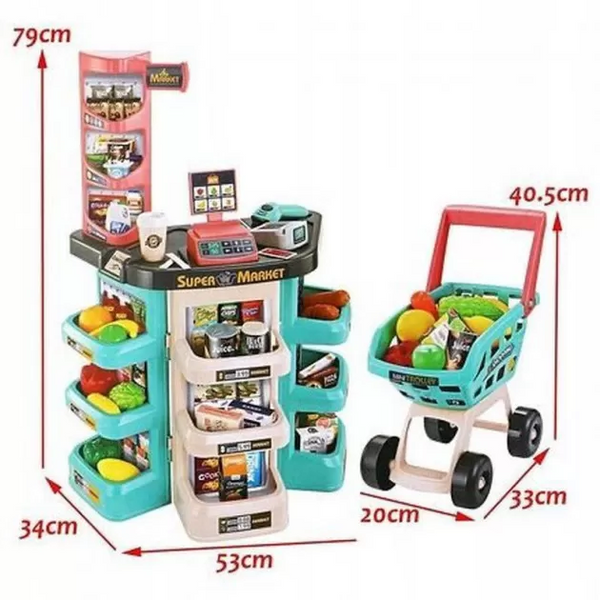 Игровой набор супермаркет 668-76 с корзиной для продуктов фото