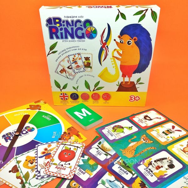 Настольная игра лото Bingo Ringo (Учим английский), укр/англ, Danko Toys фото