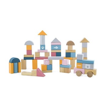 Набор строительных блоков Viga Toys PolarB 60 шт., 2,5 см (44010) фото