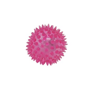 М'яч масажний MS 1137-1 6,5 см, пищалка, світлові ефекти (Рожевий) фото