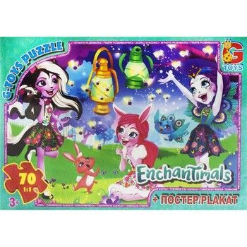 Дитячий пазл класичний "Enchantimals" EA203 постер 70 елементів фото